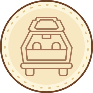 araba vektör simgesi modern basit vektör illüstrasyonu