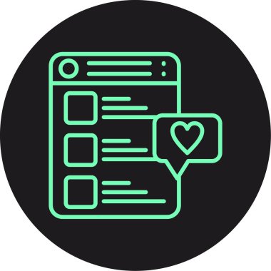 vektör illüstrasyonu, sohbet kalp simgesi