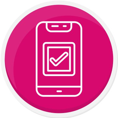 Cep telefonu. Web simgesi basit illüstrasyon