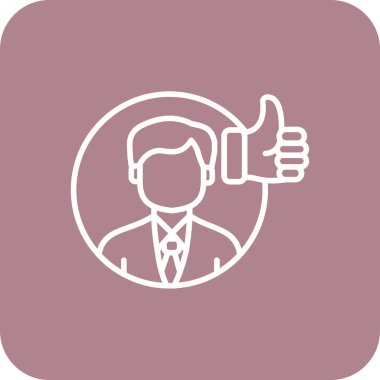 İş adamı simgesinin vektör illüstrasyonu