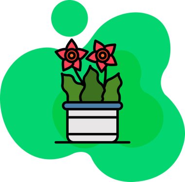 Çiçek. Web simgesi basit illüstrasyon