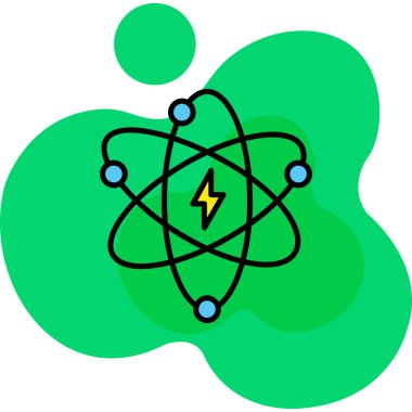 atom. Web simgesi basit illüstrasyon