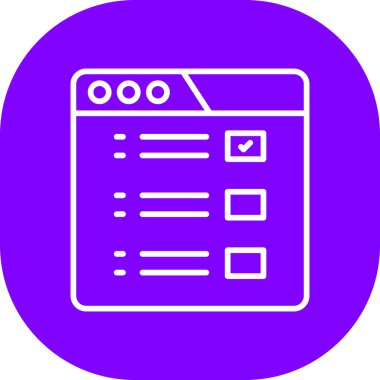 Kontrol listesi web simgesi basit tasarımı