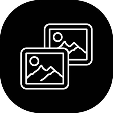 Fotoğraf simgesinin vektör illüstrasyonu