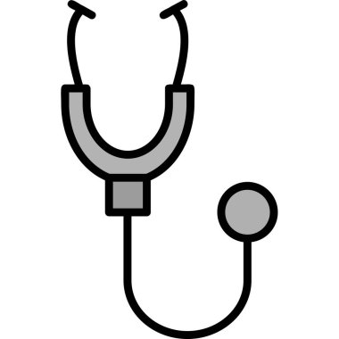 Stetoskop ikonu vektör illüstrasyon tasarımı