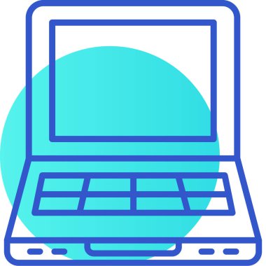 dizüstü bilgisayar simgesi, vektör illüstrasyonu