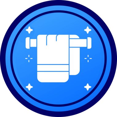 Bir gazın mavi simgesinin vektör illüstrasyonu