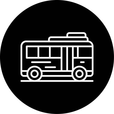 vektör van simgesi çizimi