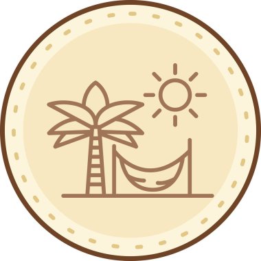 Bir ağaç simgesinin vektör illüstrasyonu