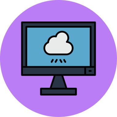 Bulut simgesi vektör illüstrasyonu