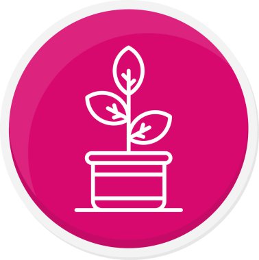 Bir bitki simgesinin vektör illüstrasyonu