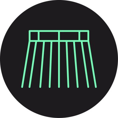 Bir çit simgesinin vektör illüstrasyonu