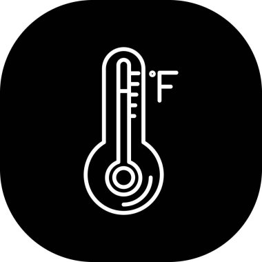 Termometre. Web simgesi basit illüstrasyon