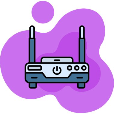 router simgesi. Web için kablosuz ağ vektör simgelerinin basit çizimi