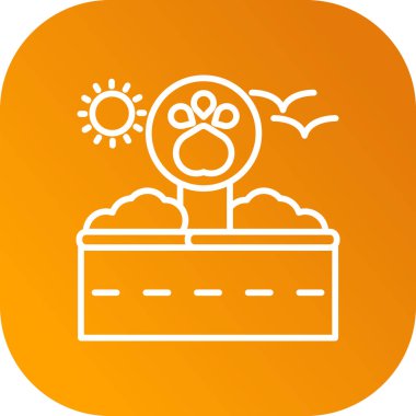 Tek bir izole çiçek simgesinin vektör çizimi