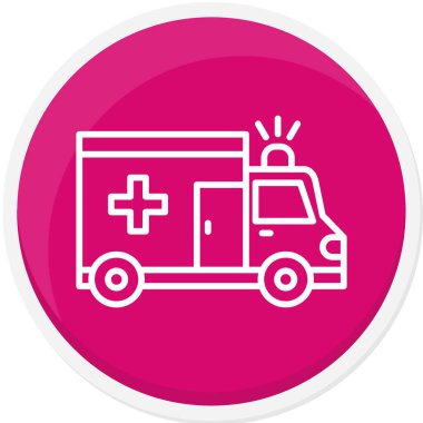 ambulans simgesi vektör illüstrasyonu