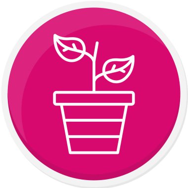 Bitki. Web simgesi basit illüstrasyon