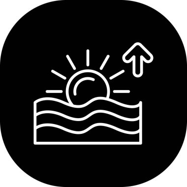 gündoğumu simgesi, vektör illüstrasyonu basit tasarım