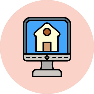 Ev simgesi vektör illüstrasyonu