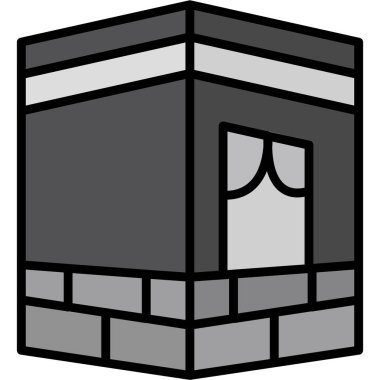 bina simgesi, basit vektör illüstrasyonu