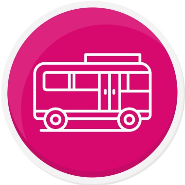 Otobüs. Web simgesi basit illüstrasyon