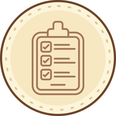 Kontrol listesi. Web simgesi basit illüstrasyon