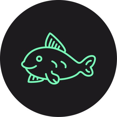 Moda tarzında izole edilmiş balık simgesi