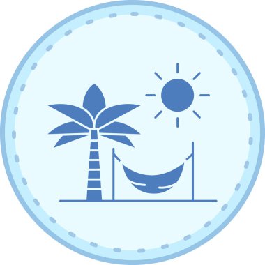 Güneş ve hurma ağaçları.