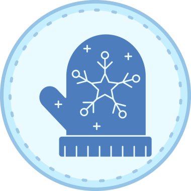 Bir kar tanesi simgesinin vektör çizimi