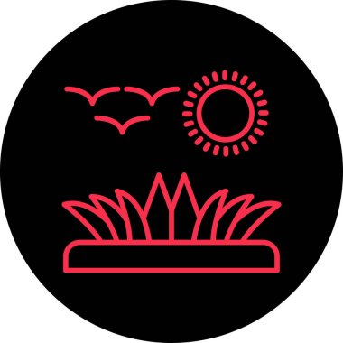 Kırmızı çiçekli bir çelengin vektör çizimi