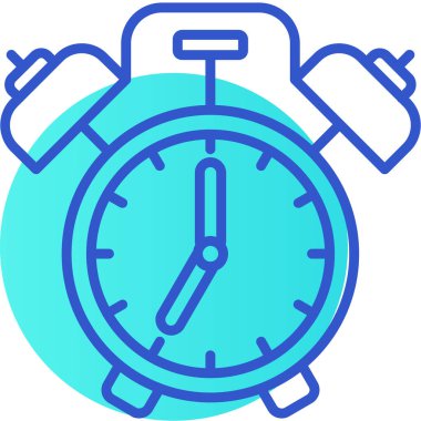 Alarm saati simgesi, vektör illüstrasyonu