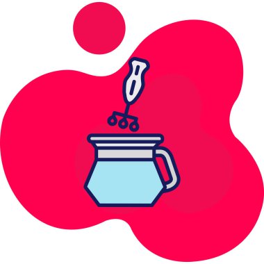 Bir kahve fincanının vektör çizimi