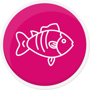 Balık. Web simgesi basit illüstrasyon