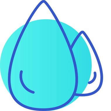 su damlası simgesi, vektör illüstrasyonu