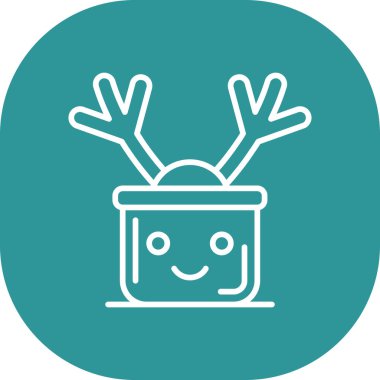 Sevimli çizgi film geyik simgesinin vektör çizimi