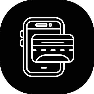 Cep telefonu simgesi, vektör illüstrasyonu