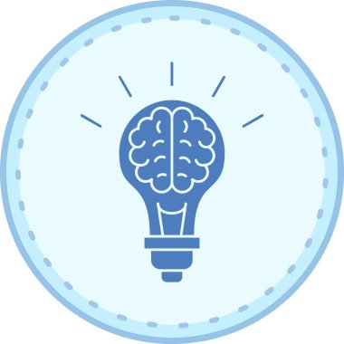 Beyin. Web simgesi basit illüstrasyon