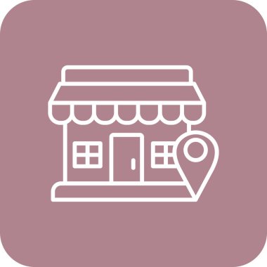 Dükkan. Web simgesi basit illüstrasyon