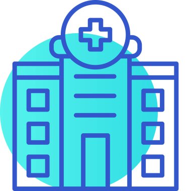 Hastane. Web simgesi basit illüstrasyon