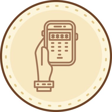 Bir smartphone simge vektör çizim