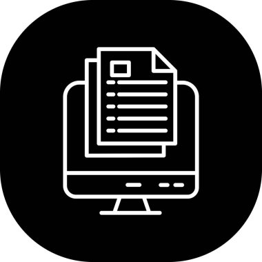 Belge simgesinin vektör illüstrasyonu