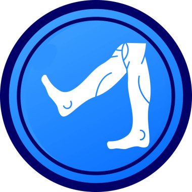 Man leg simgesi mavi vektörü