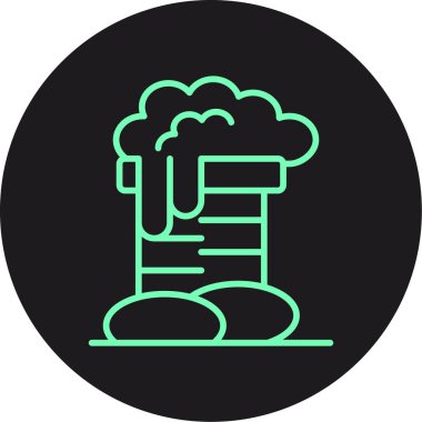 bira şişesi şapka simgesi, vektör çizim tasarımı