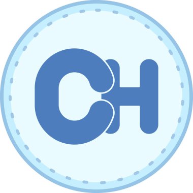 Ch simgesi, vektör illüstrasyonu basit tasarım