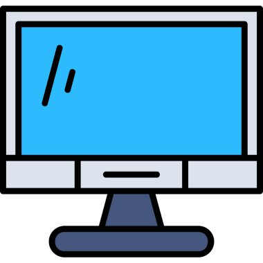 bilgisayar simgesi, vektör illüstrasyonu basit tasarım