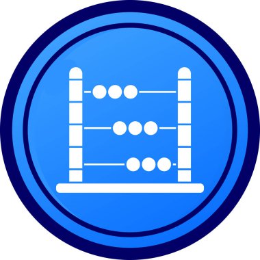 abaküs simgesi mavi vektör çizimi