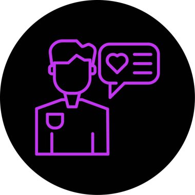 Bir kalp simgesinin vektör illüstrasyonu