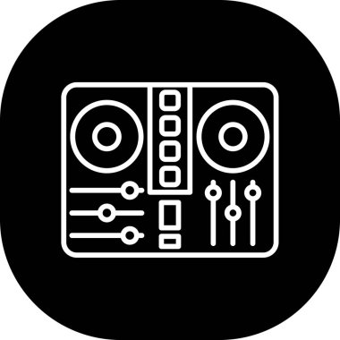 müzik ve dj simgesi, vektör illüstrasyonu