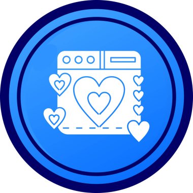 Kalp. Web simgesi basit illüstrasyon