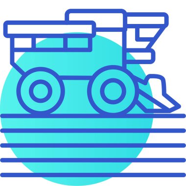 Traktör. Web simgesi basit illüstrasyon